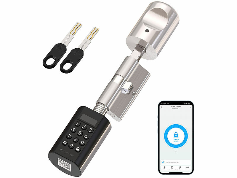 VisorTech Elektronischer Tür-Schließzylinder TSZ-805 mit PIN-Code, 2 Schlüsseln& App (Die Bildrechte liegen bei dem Verfasser der Mitteilung.)