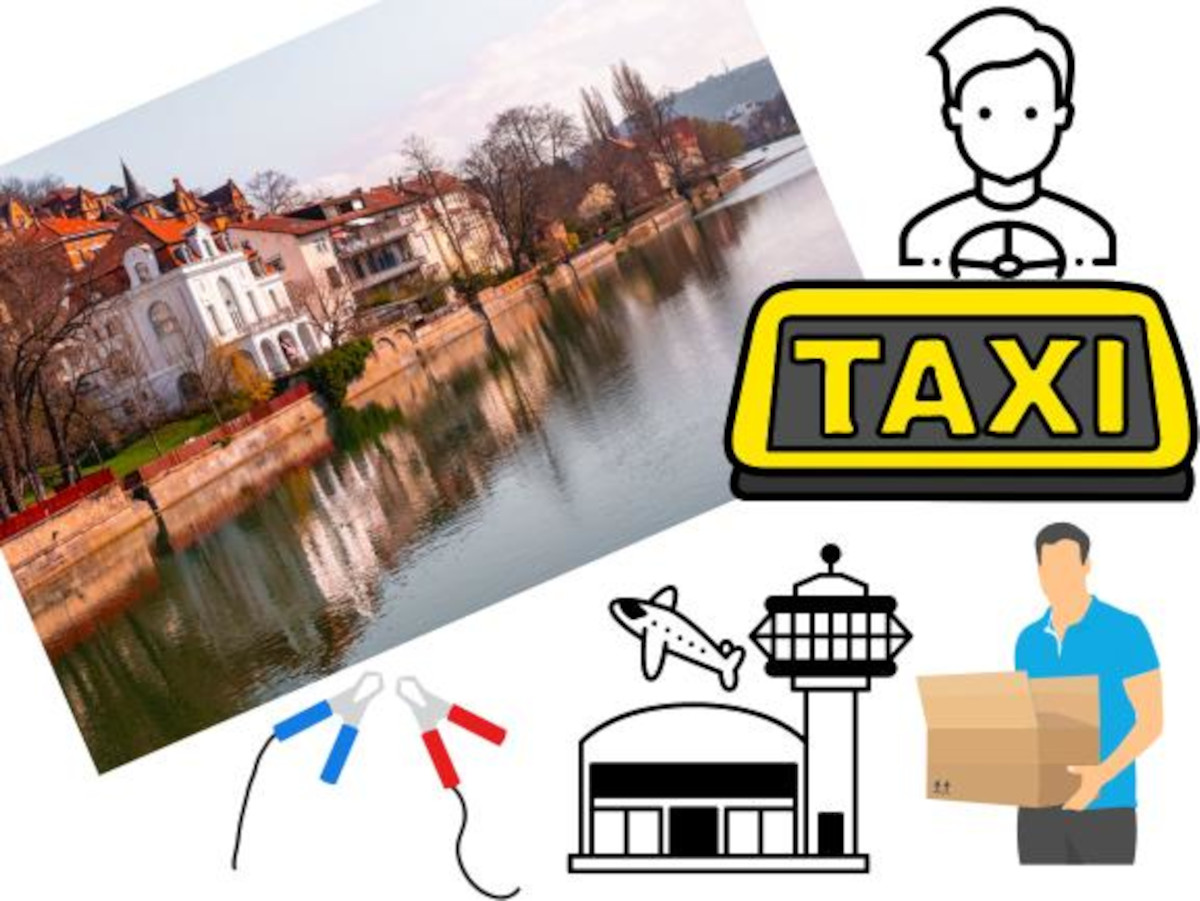 Visuelle Darstellung der Kurier-, Transport- und Expressdienste von Renna Taxi Tübingen in der Regio (Die Bildrechte liegen bei dem Verfasser der Mitteilung.)