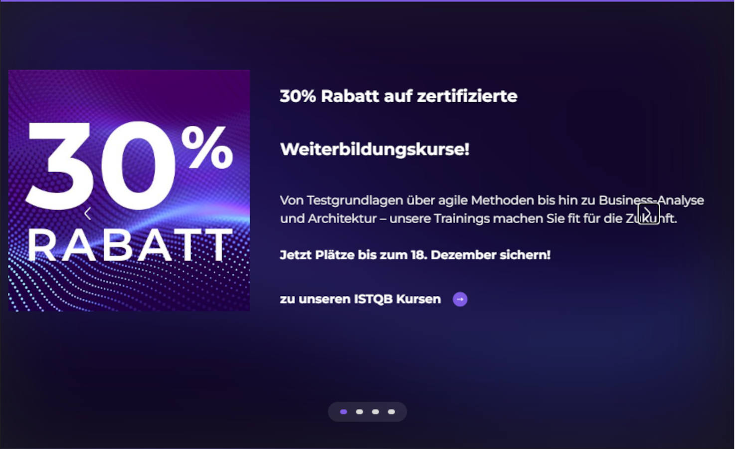 Jetzt 30% Rabatt sichern und bis 18.12.2025 buchen! Bequem einen Termin in 2026 sichern und dabei sparen. Jetzt zugreifen, Fortbil