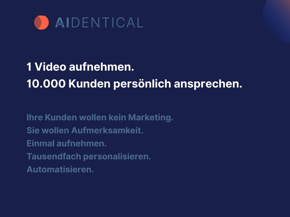 Personalisierte und automatisierte Videokommunikation mit KI Avataren (© )