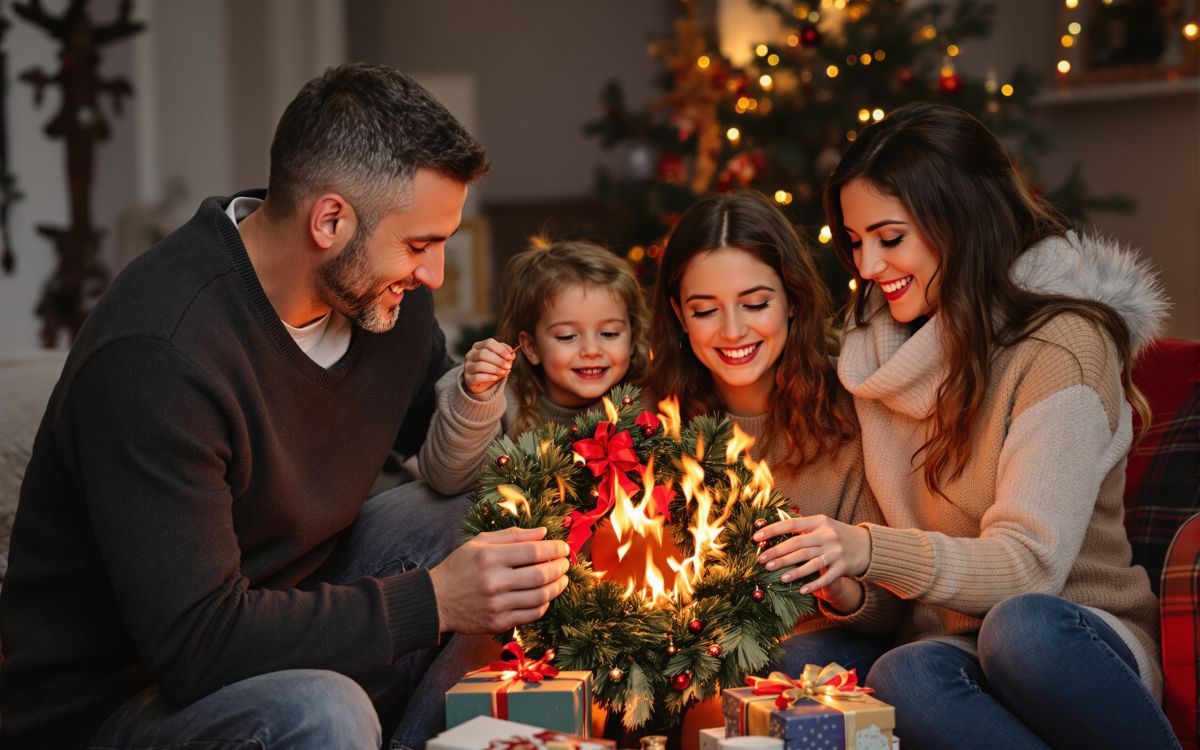 GVI weist auf Brandgefahren zu Weihnachten hin (© KI-generiertes Bild mit Stable Diffusion) (© )