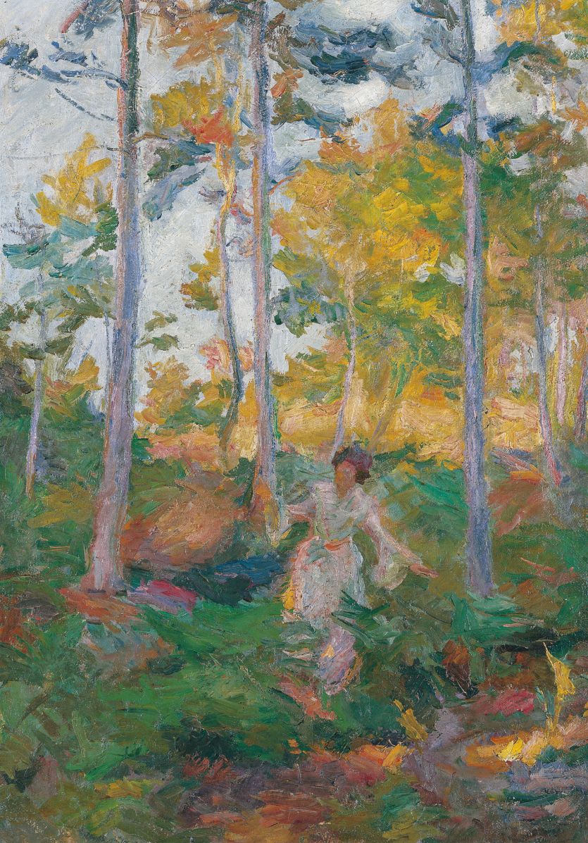 Rihard Jakopic (1869-1943), Zwischen Pinien (Eine Brise), 1905, Foto: Janko Dermastja (Bildquelle: copyright Nationalgalerie Sloweniens)
