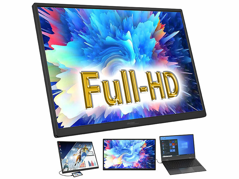 auvisio Mobiler Full-HD-IPS-Monitor EZM-315 mit 18,5"/47 cm, 120 Hz, USB-C, Standfuß, www.pearl.de (Die Bildrechte liegen bei dem Verfasser der Mitteilung.)