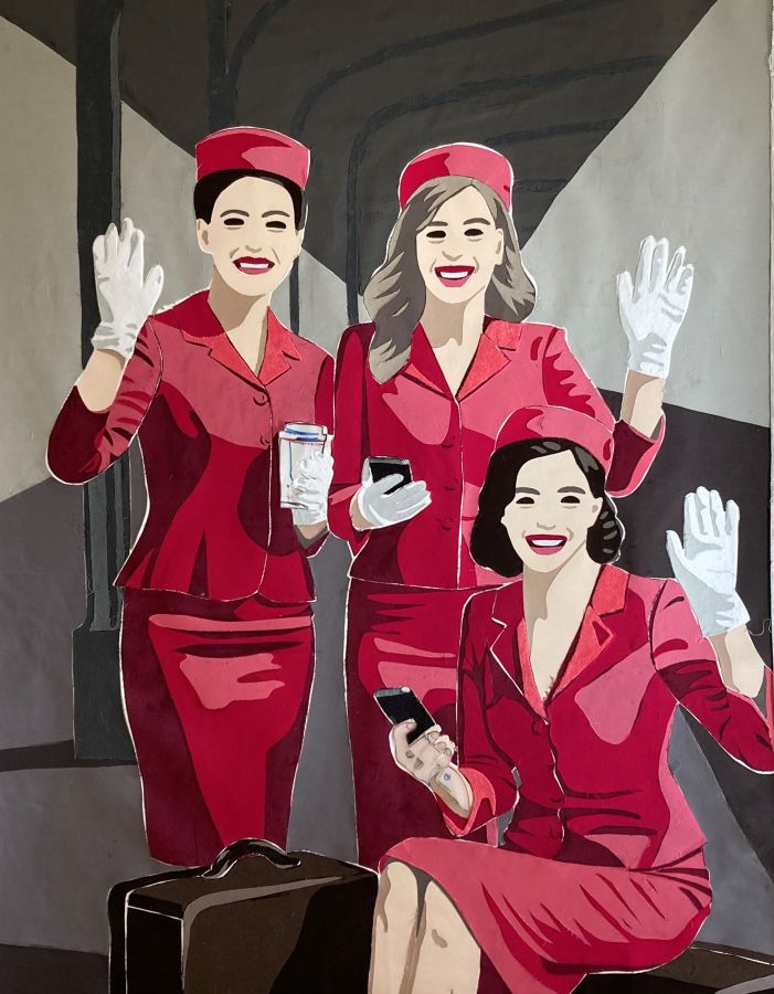 -Bye bye love- 2025, 150 x 110 cm, Ursula Niehaus by Galerie Elzenheimer (© Fotoquelle Galerie Elzenheimer)
