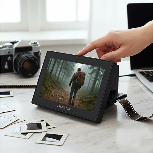 Somikon Stand-Alone-Dia-& Negativscanner SD-1805, 7"-Touchdisplay, native 48 MP, HDMI, www.pearl.de (Die Bildrechte liegen bei dem Verfasser der Mitteilung.)