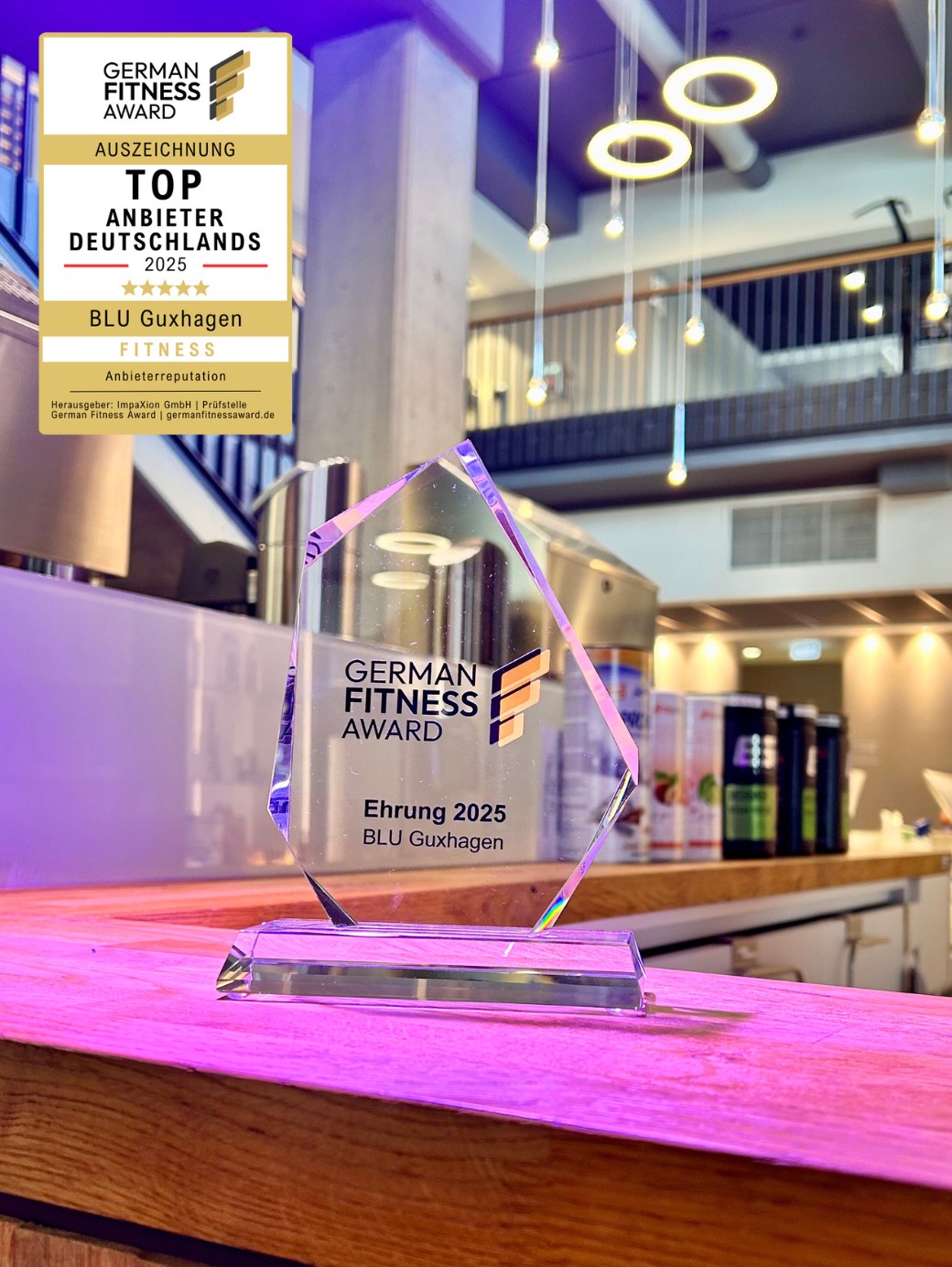 BLU Guxhagen wurde mit dem German Fitness Award ausgezeichnet