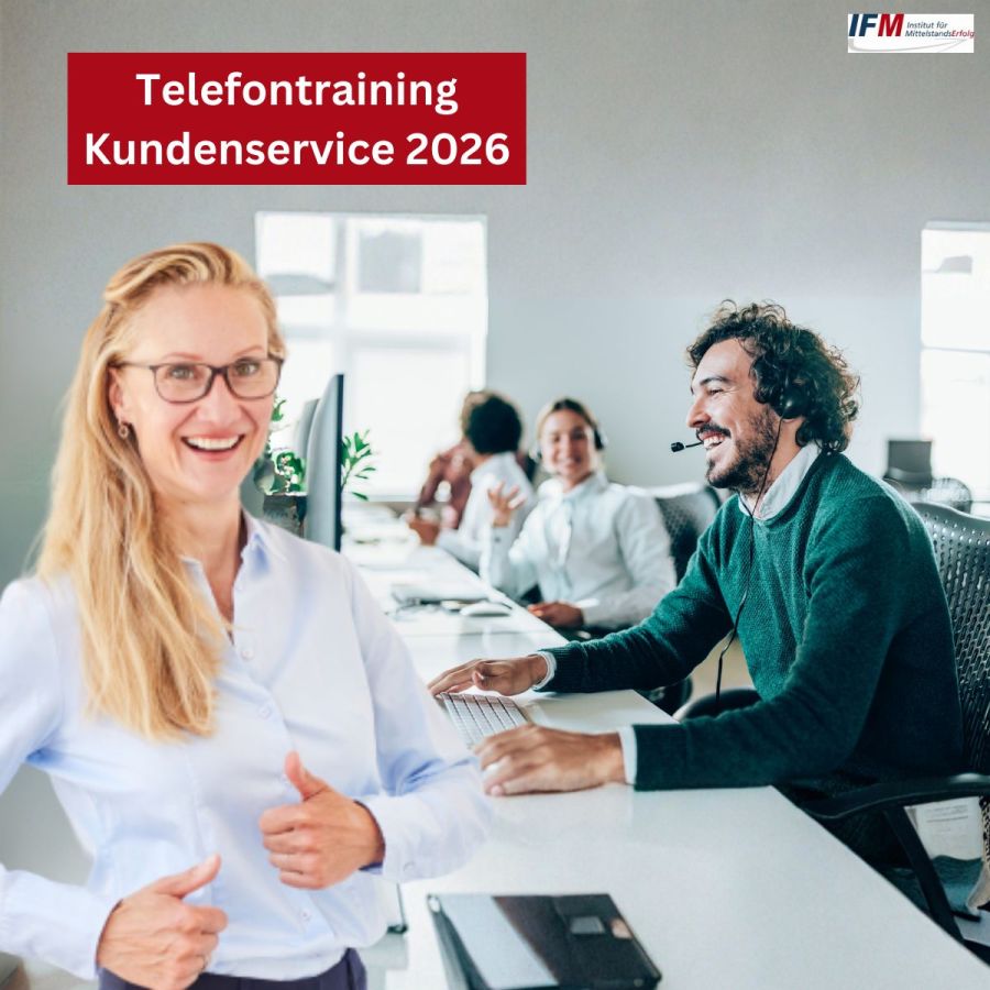 Telefontraining Kundenservice 2026 (© Canva/IFM)