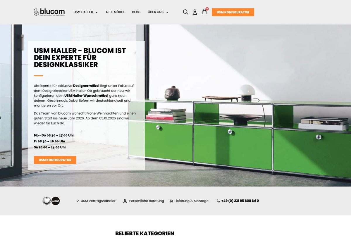 blucom Designklassiker GmbH - USM Haller (© blucom Designklassiker GmbH)