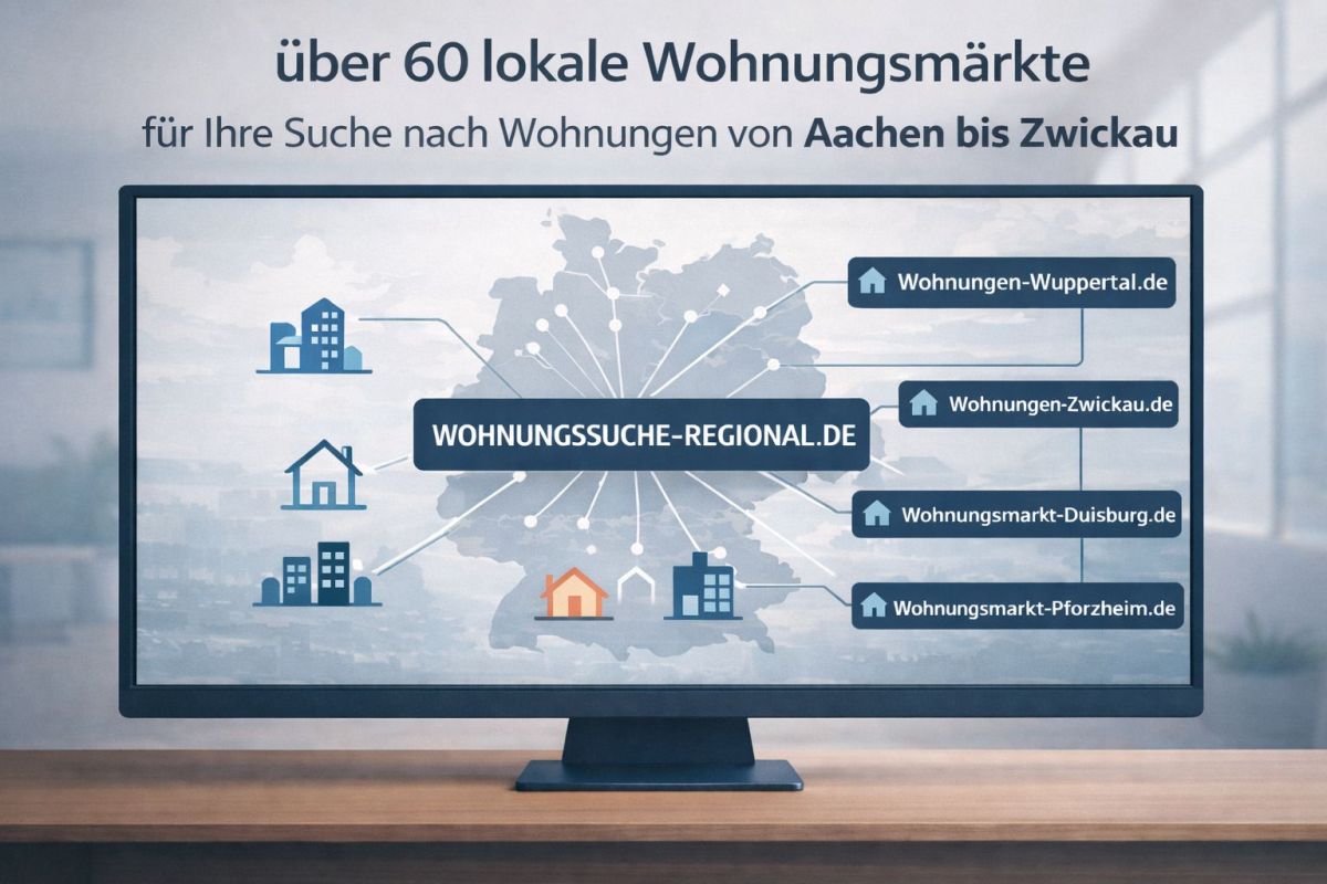 Digitale Wohnungssuche regional: lokale Portale verbinden Suchende und Vermieter vor Ort (© )
