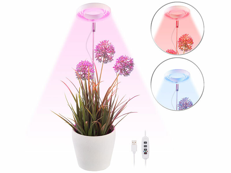 Lunartec Höhenverstellbare Vollspektrum-LED-Pflanzenlampe mit 48 LEDs, www.pearl.de (Die Bildrechte liegen bei dem Verfasser der Mitteilung.)