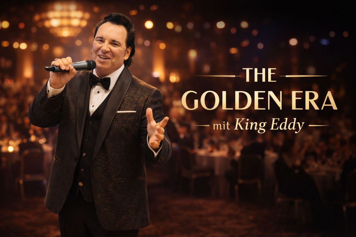 King Eddy von Eddy-Events als Retro-Showact vor einer stilvollen Firmenfeier (© @eddy-events.de)