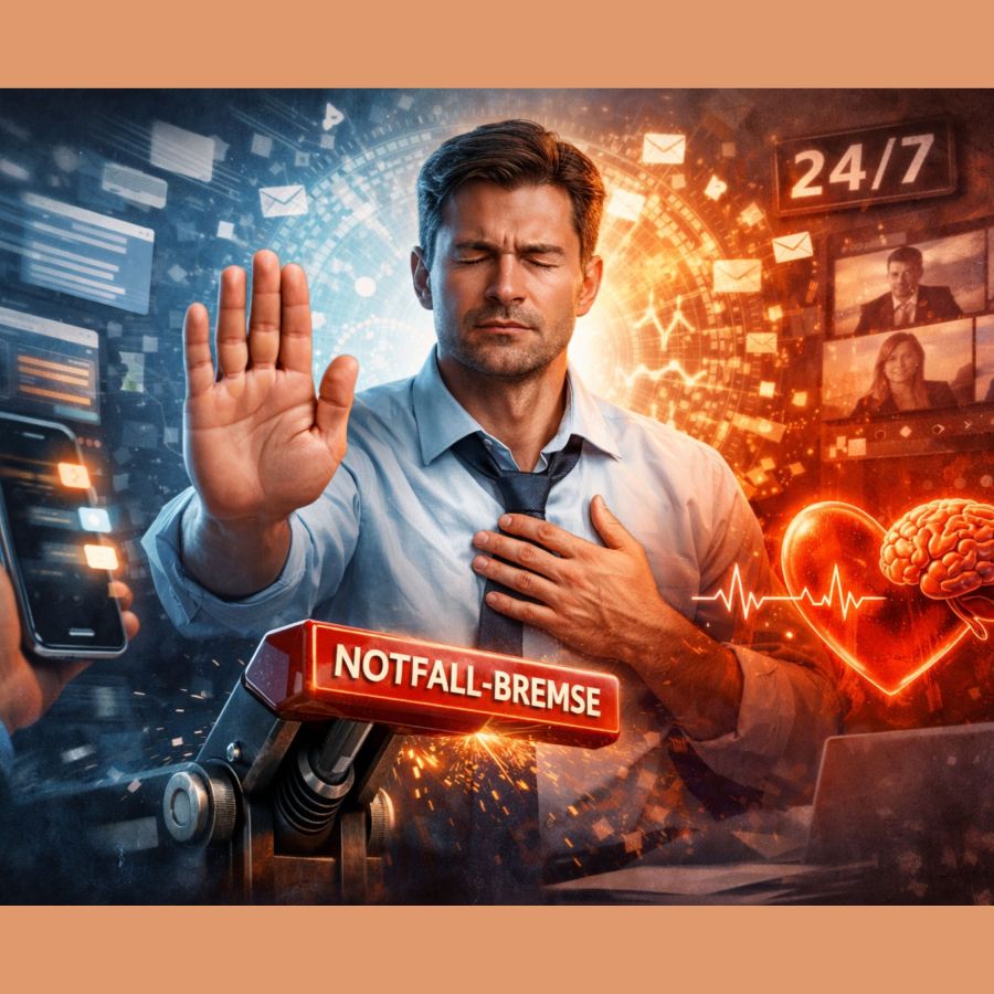 Der Körper als Notfallbremse der Digitalisierung (© Bildquelle: KI generiert, erstellt von Imke Götz)