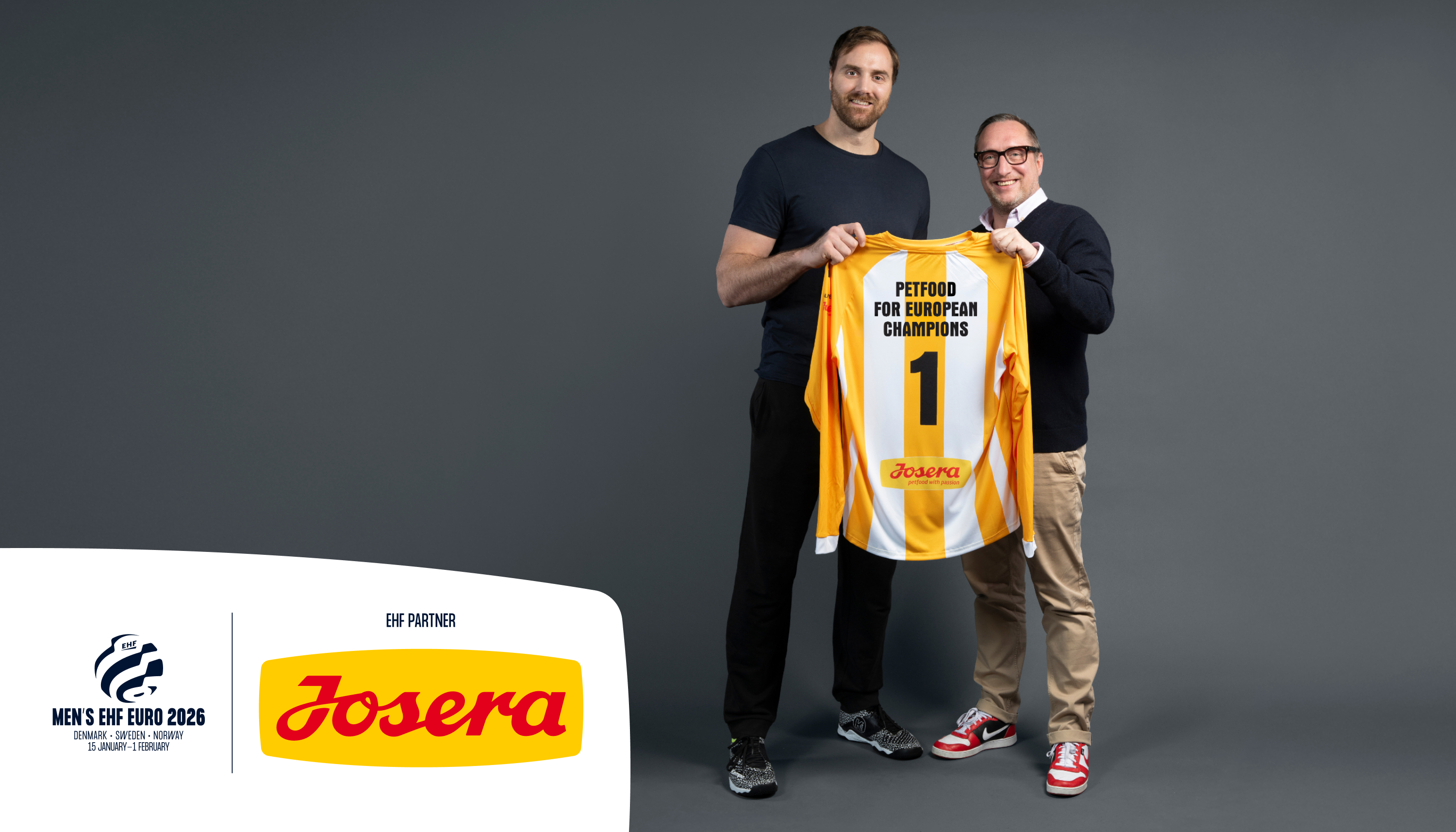 Andi Wolff, Handball-Torhüter; Stefan Seitz, International Head of Marketing& Brands bei Josera (Bildquelle: @ Josera)