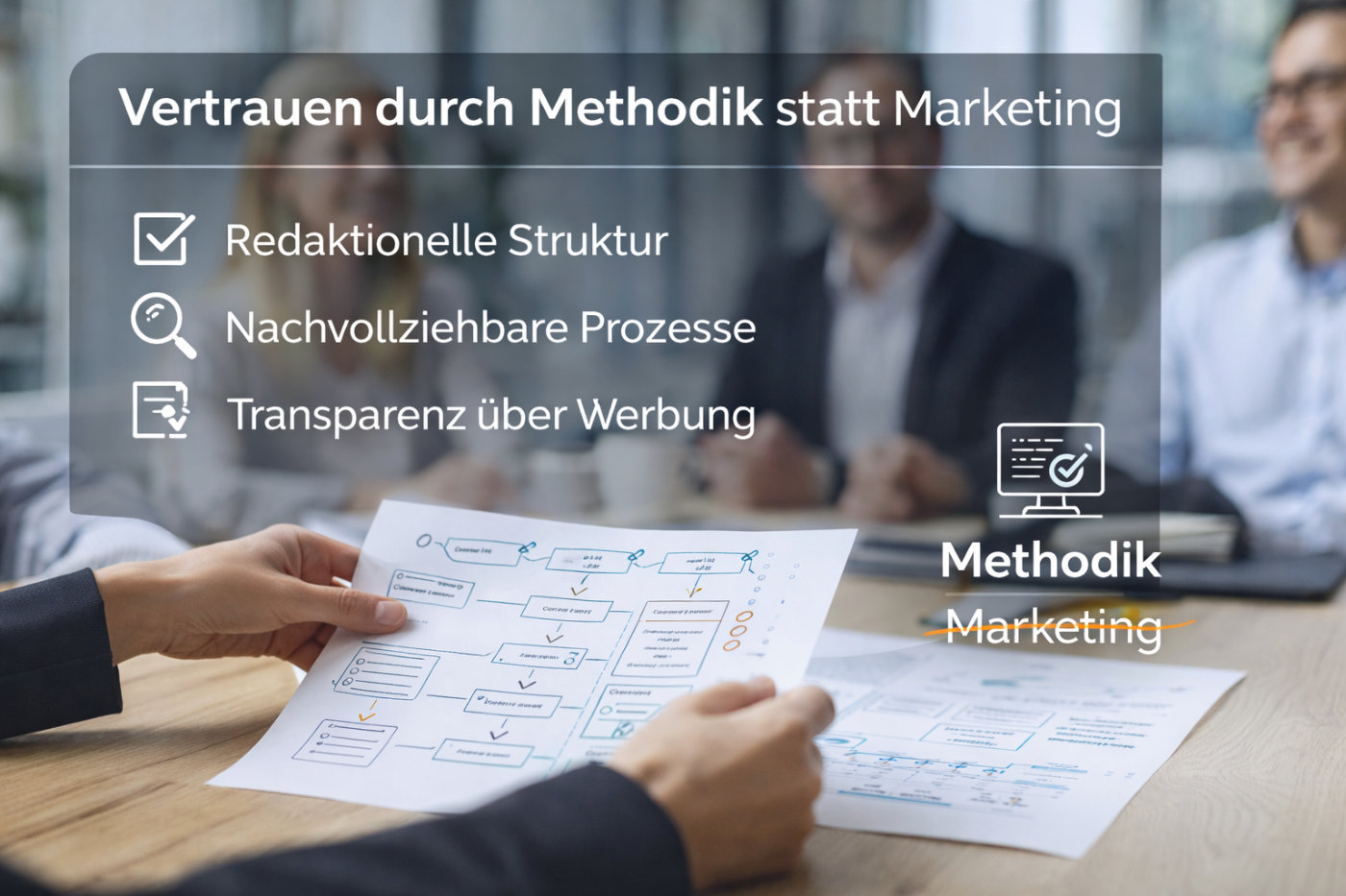 Vertrauen entsteht durch klare Methodik, nicht durch Marketing.