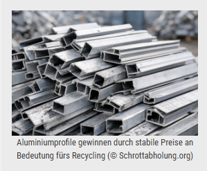 Aluminiumprofile erzielen stabile Preise und stärken Recycling sowie Schrottabholung in Remscheid.
