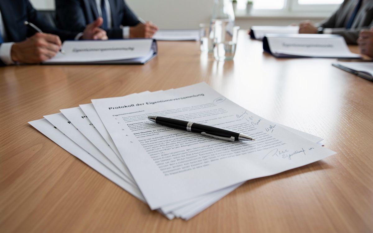 Eigentümerversammlung Protokoll Vorlage (© )