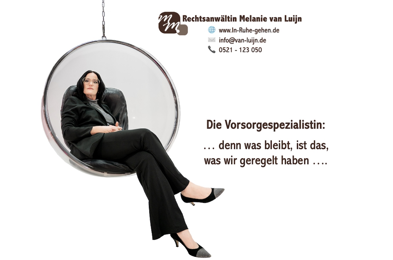 Rechtsanwältin Melanie van Luijn - Die Vorsorgespezialistin