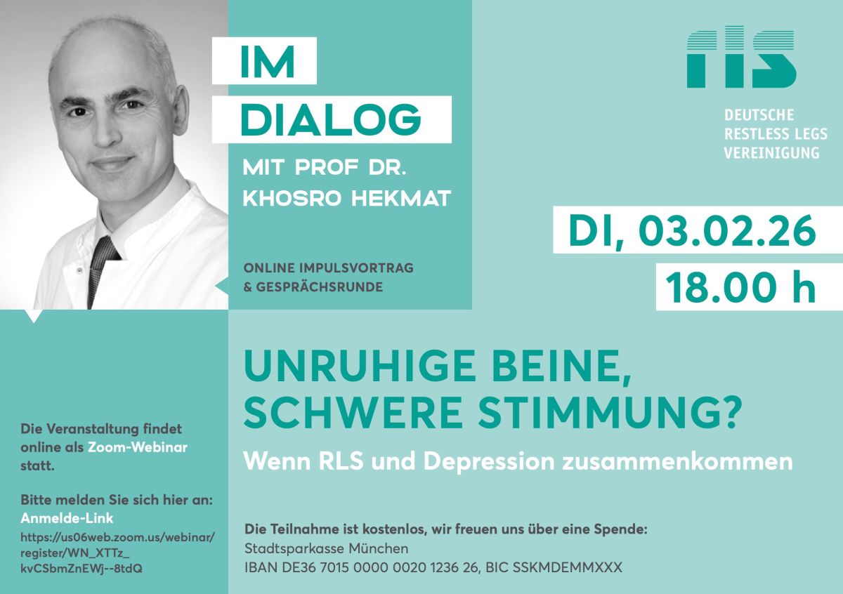 Veranstaltungsplakat (© Deutsche Restless Legs Vereinigung e.V., München)