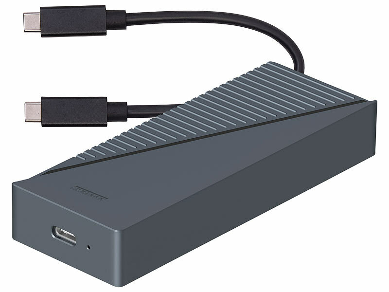 Xystec SSD-Gehäuse mit Lüfter, NVMe M.2, USB, Thunderbolt 3/4, 40 Gbit/s, www.pearl.de (Die Bildrechte liegen bei dem Verfasser der Mitteilung.)