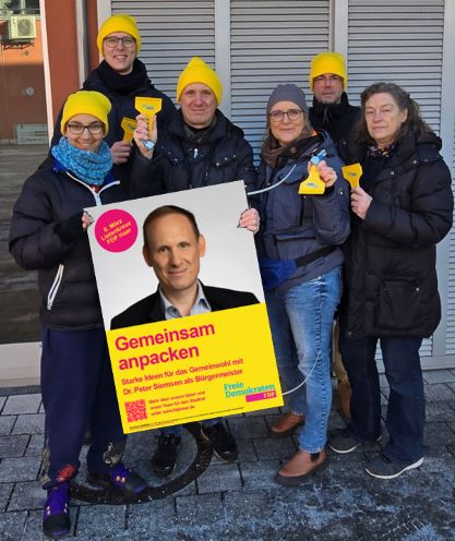 Common Corners mit den Gelbmützen: Die FDP Haar setzt auch zur Kommunalwahl 2026 auf offene Events.