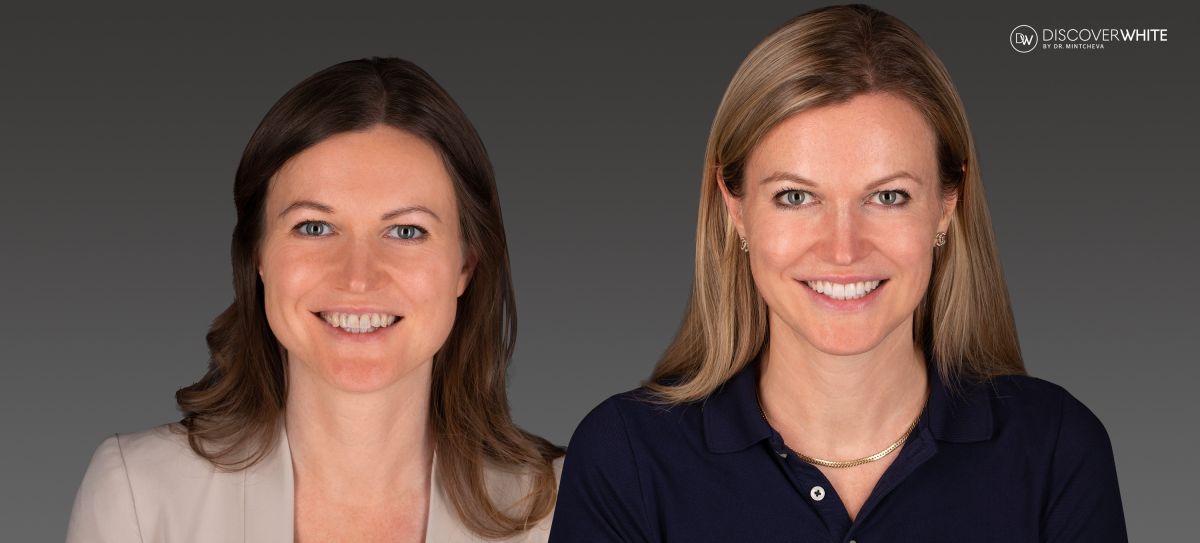 Sichtbare Präzision: Ein Vorher-Nachher-Beispiel für ein natürliches Smile Design. (© Discover White)