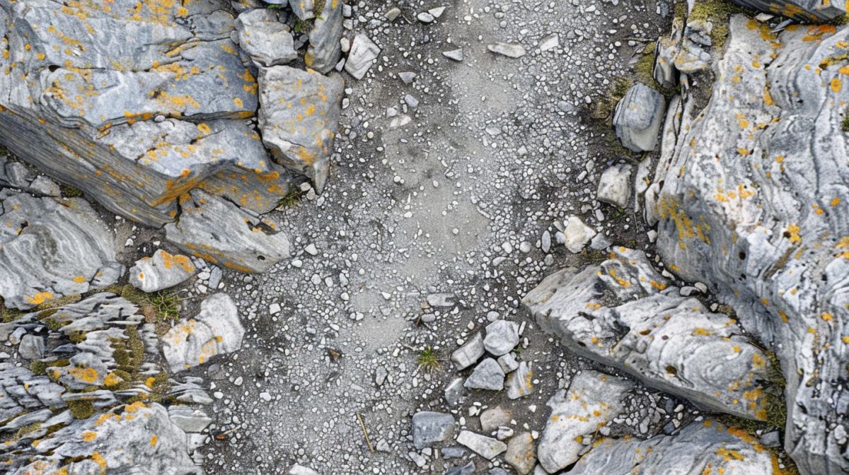 Alpiner Weg, der sich durch felsiges und steiniges Gelände zieht (© CONFIDEX)