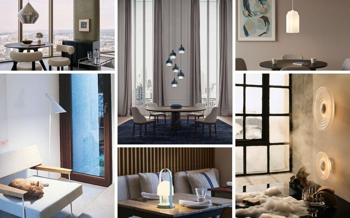 Leuchten in Weiß, Silber und Eisblau bringen schwebende Leichtigkeit in moderne Wohnräume (© Lampenwelt.de)