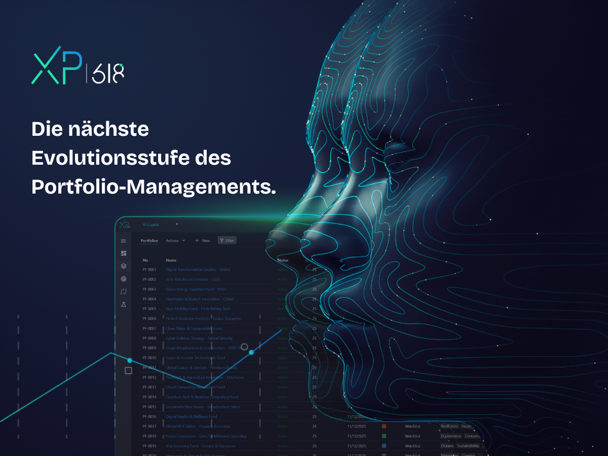 Die KI-gestützte Plattform XP618 analysiert Portfolios und Märkte in Echtzeit. High-Portfolio-Performance