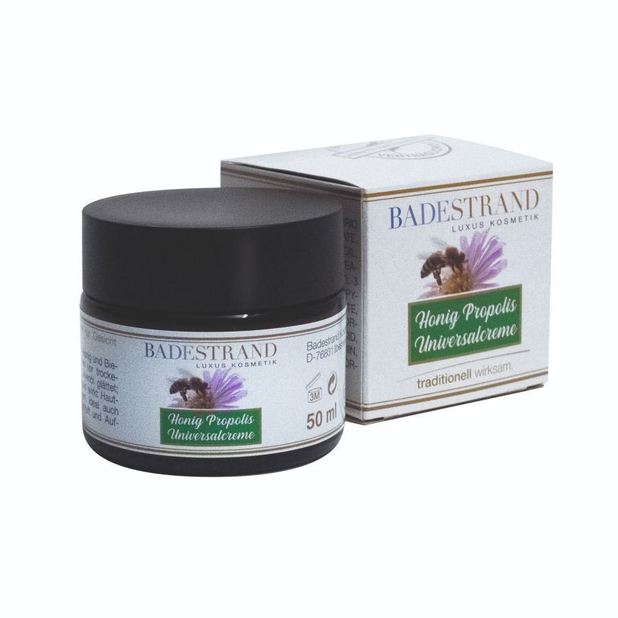 Honig-Propolis-Universalcreme 50 ml Badestrand Kosmetik GmbH (© Badestrand Kosmetik GmbH)