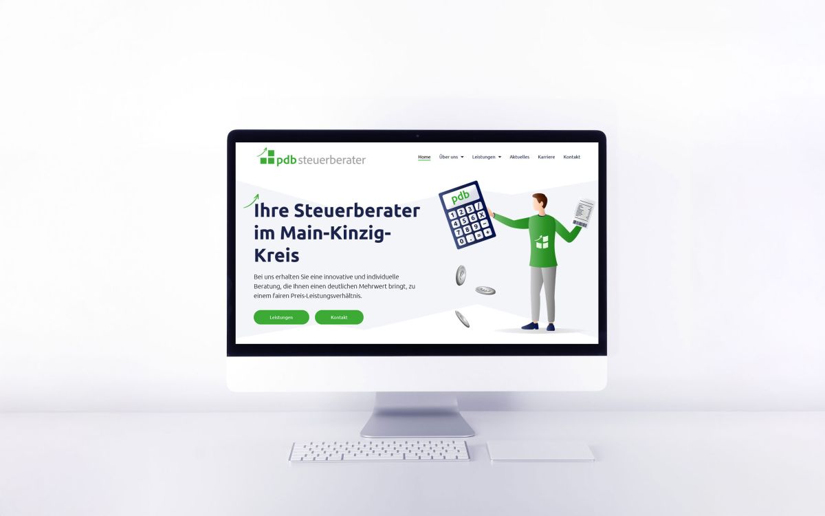 Beispiel einer Firmenwebsite für einen Steuerberater (© Second Universe SU GmbH)