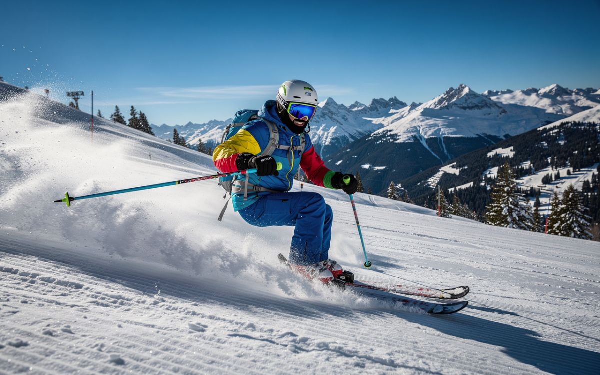 GVI weist auf Versicherungsschutz beim Skifahren hin (© KI-generiertes Bild mit Stable Diffusion) (© )