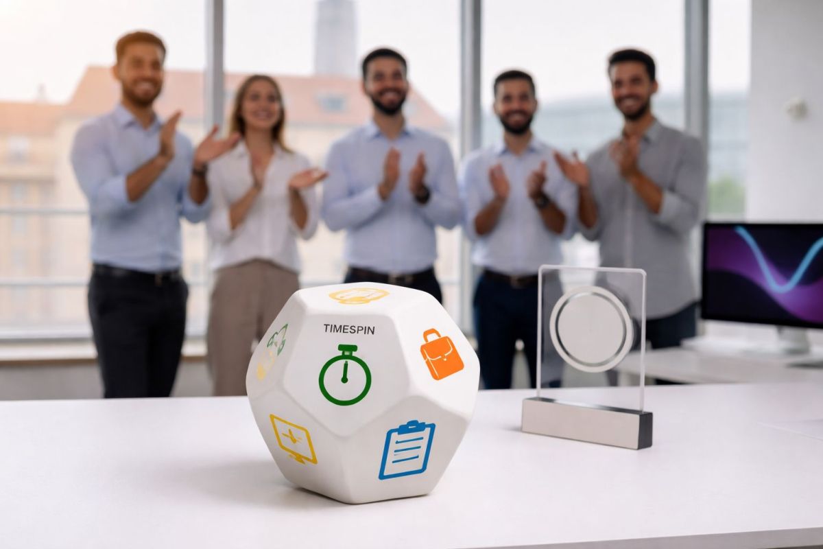 Auszeichnung für TimeSpin für innovatives Zeitmanagement mit Gamification. (© TimeSpin GmbH)