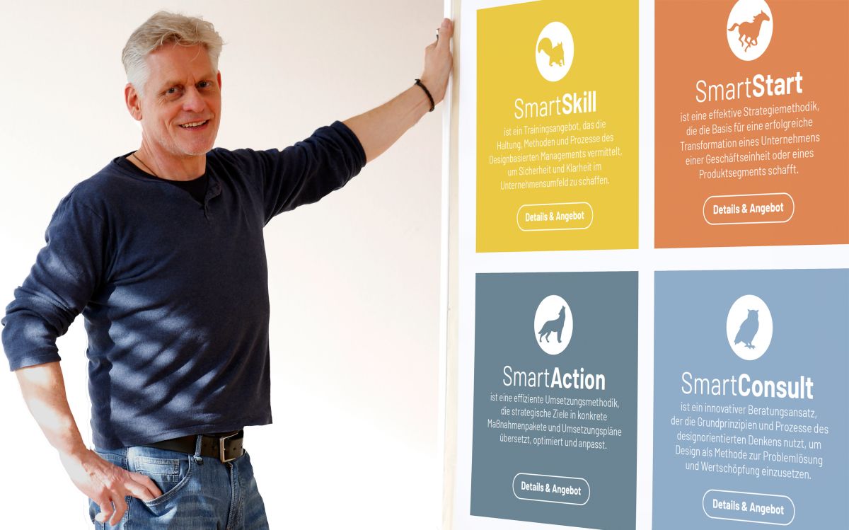 Wolfgang Vögele erläutert die vier Bausteine des LACON SmartSystems. (© LACON Consulting GmbH)