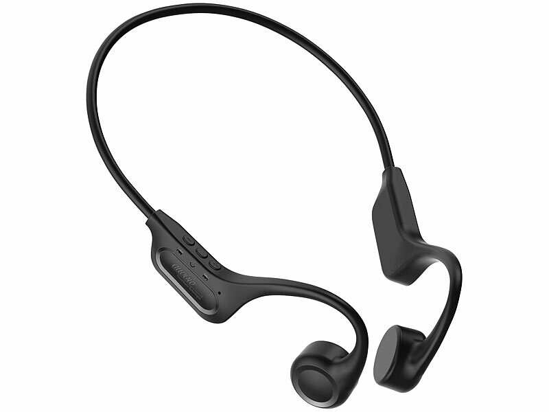 auvisio Knochenschall-Kopfhörer OHS-405.bt, Bluetooth 5.4, wasserfest, Open Ear, IP56, www.pearl.de (Die Bildrechte liegen bei dem Verfasser der Mitteilung.)
