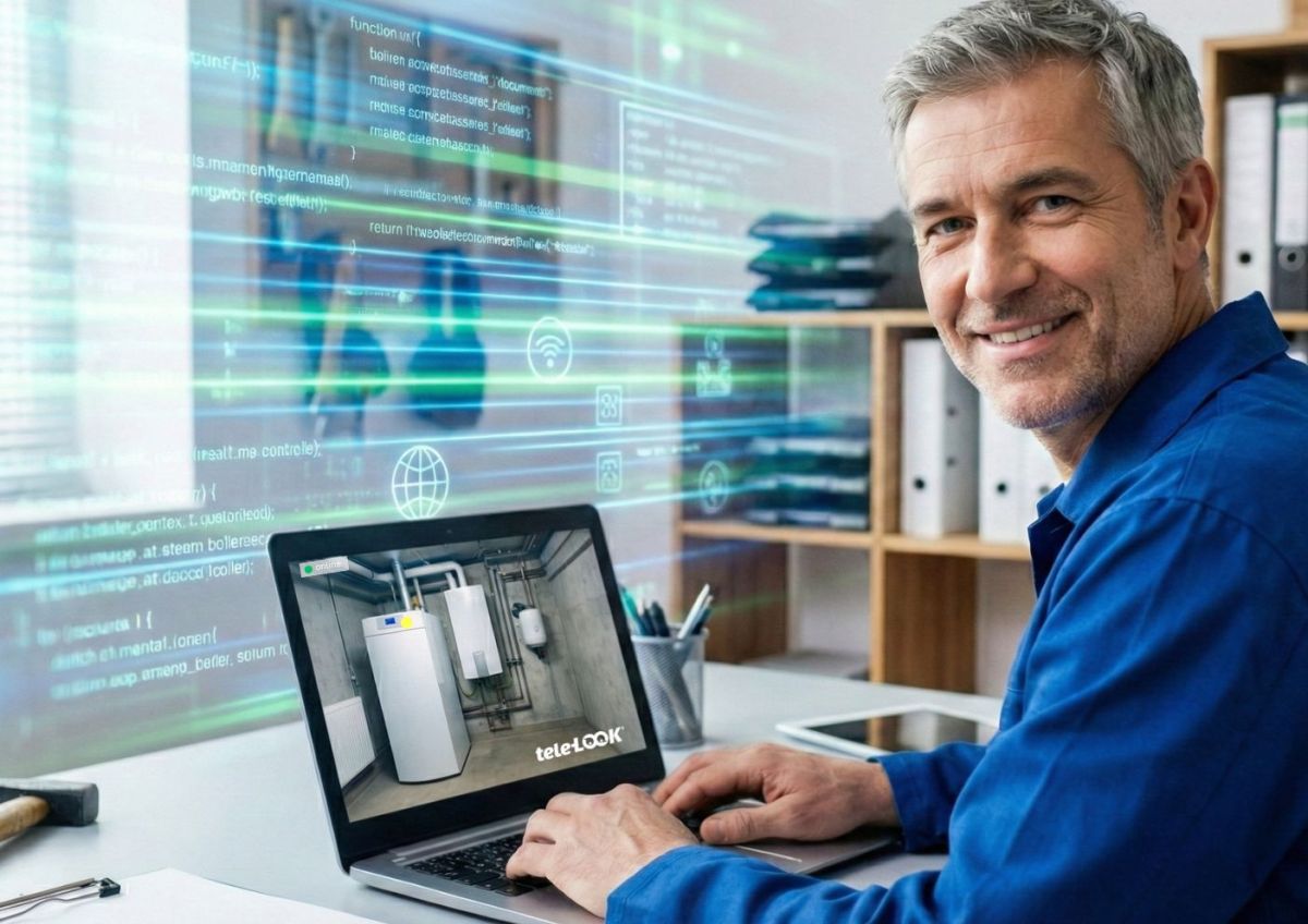 Service-Monetarisierung mit tele-LOOK: Digitale Fernwartung und Live-Support für Fachhandwerker. (© tele-LOOK)