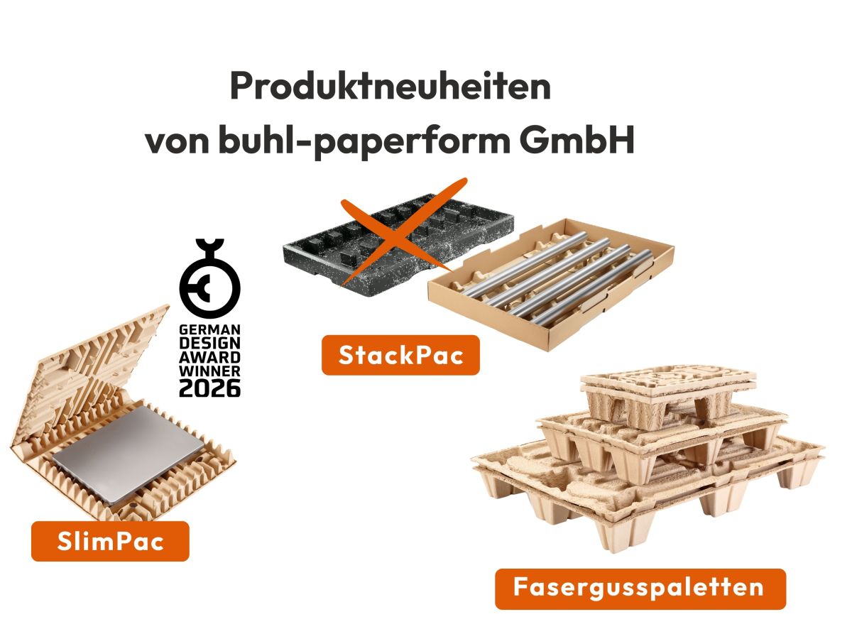 Produktneuheiten Faserguss Verpackungen buhl paperform  (© buhl paperform GmbH)