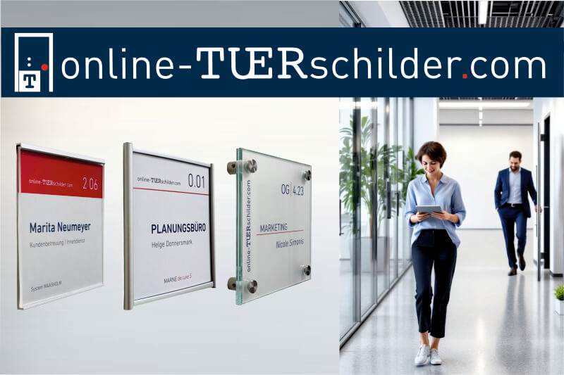 estellen Sie Ihre Türschilder ganz einfach online! (Die Bildrechte liegen bei dem Verfasser der Mitteilung.)