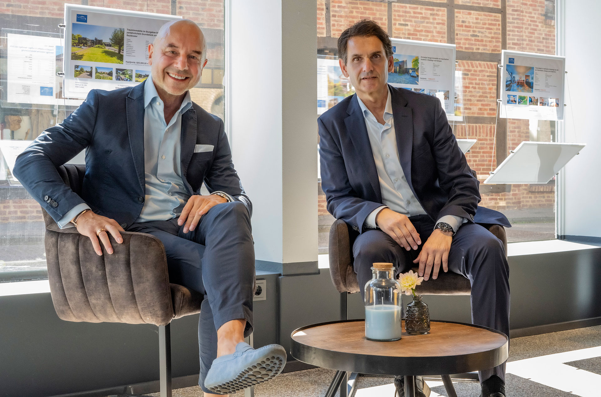 Markus Schreurs und Umberto Santoriello von Schreurs Immobilien in Krefeld (Die Bildrechte liegen bei dem Verfasser der Mitteilung.)