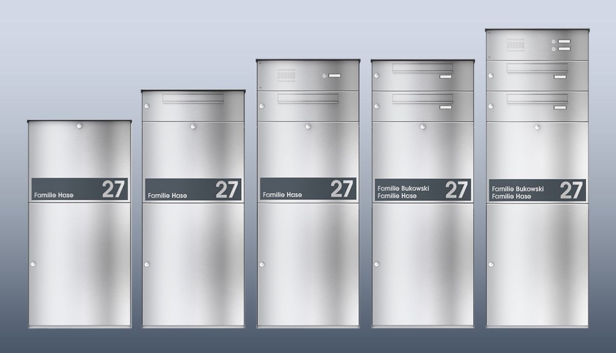 Die verschiedenen Modellvarianten der KNOBOX PRO, hier in gebürstetem Edelstahl (© )