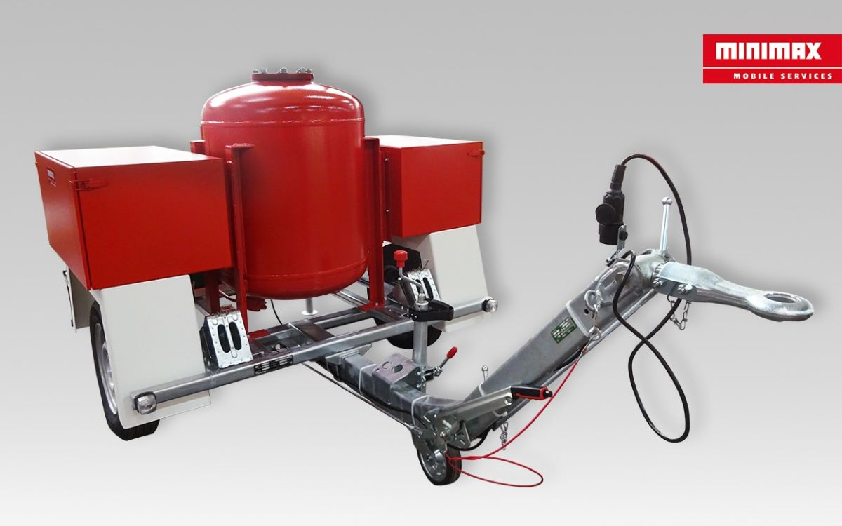 Löschanlage P250 auf Kfz-Anhänger (Frontansicht) (© Minimax Mobile Services GmbH)