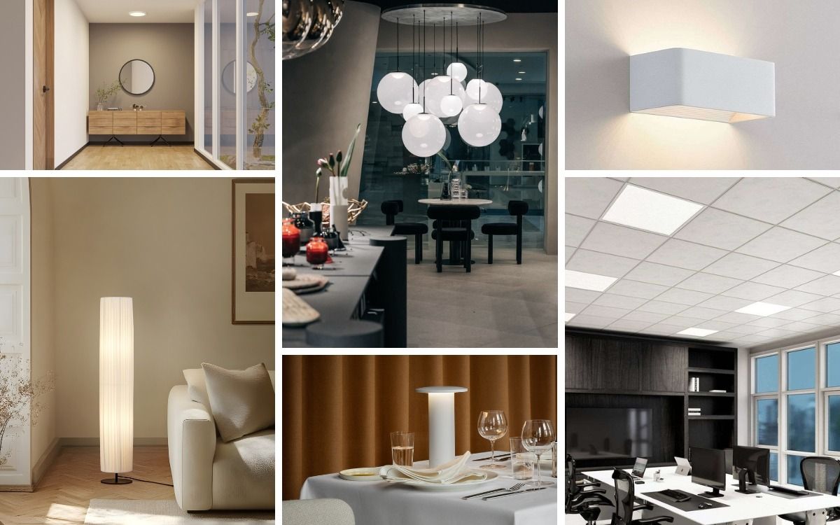 Cloud Dancer eignet sich als vielseitiges Gestaltungselement für moderne Lichtlösungen. (© Lampenwelt Professional)