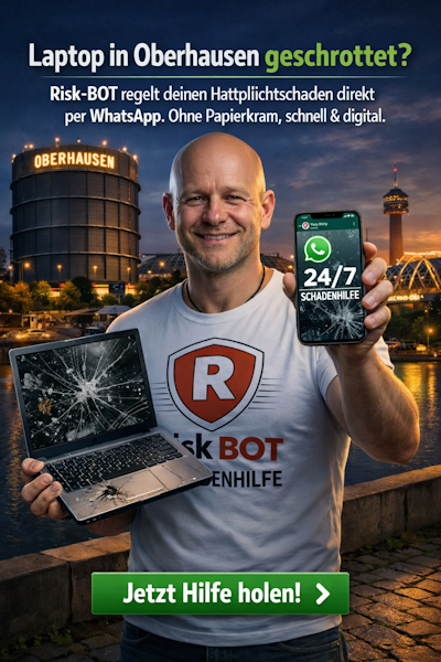 Haftpflichtschaden melden Oberhausen per WhatsApp