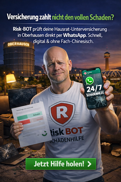 Wasserschaden melden Oberhausen – zahlt deine Versicherung zu wenig?