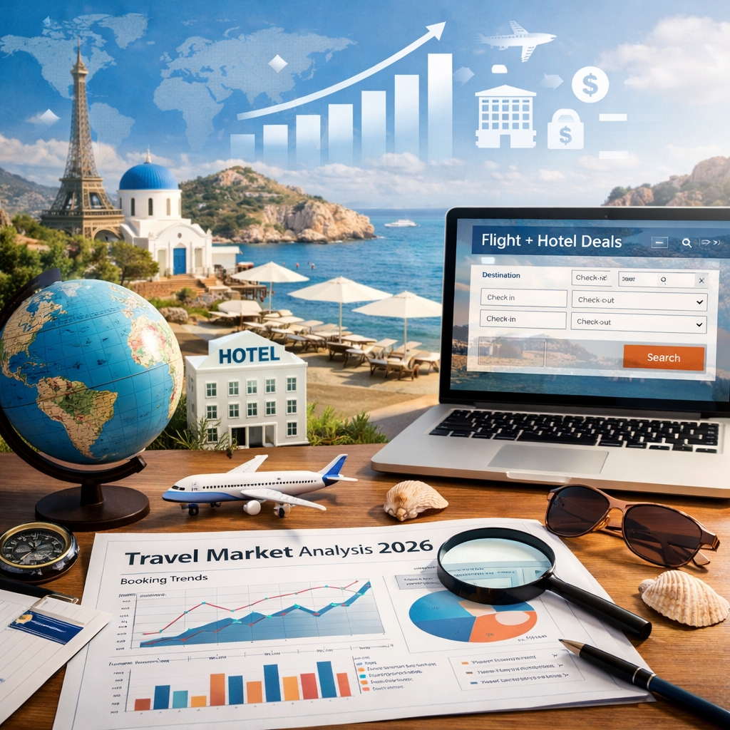 Marktanalyse 2026: Entwicklung von Pauschalreisen, Hotel-und-Flug-Kombinationen sowie digitale (Die Bildrechte liegen bei dem Verfasser der Mitteilung.)