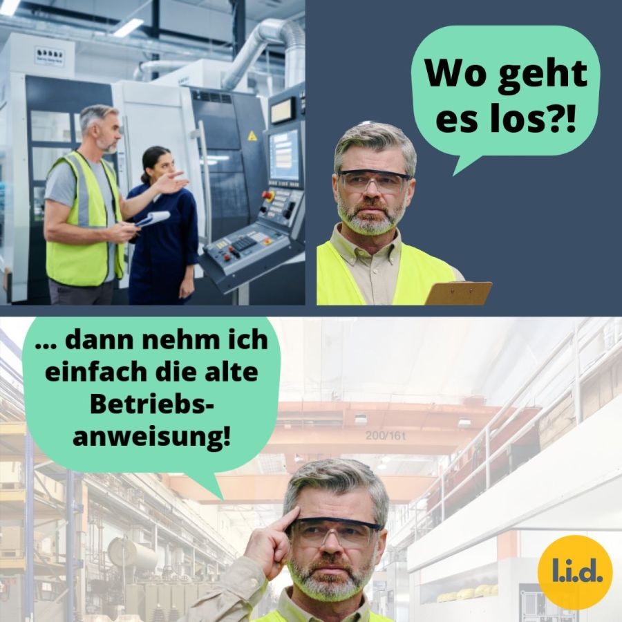 Originalbild aus dem Praxisszenario der Arbeitsschutz-Online-Weiterbildung (© l.i.d.)
