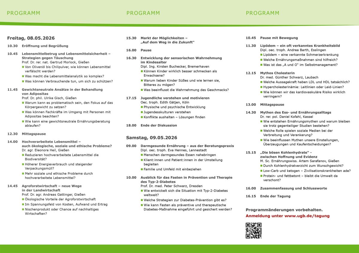 Referenten mit Expertise und hochaktuelle Themen versprechen eine aufschlussreiche Veranstaltung. (© UGB)