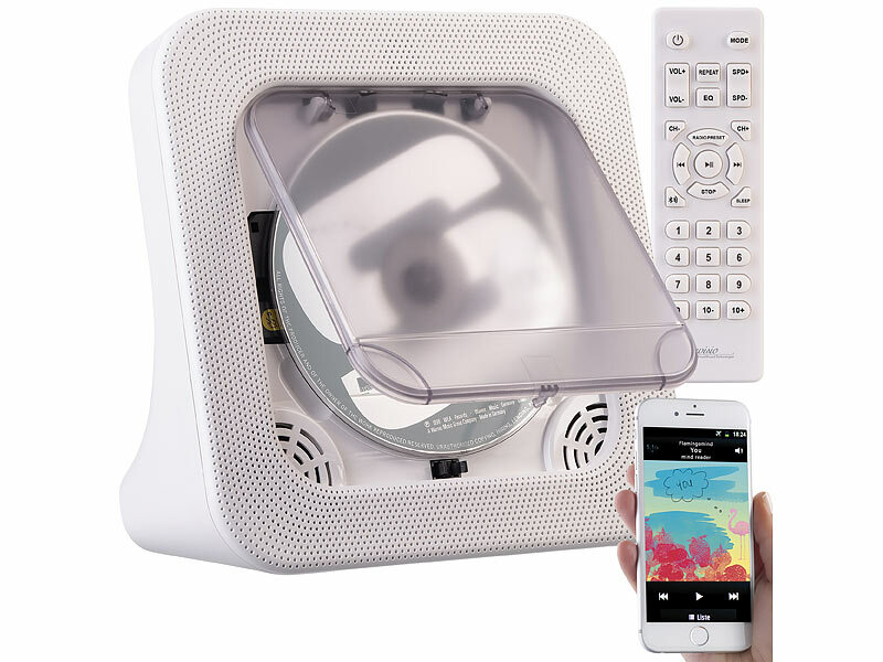 auvisio Tragbarer Akku-CD-Spieler& UKW-Radio, Bluetooth, Timer, USB, AUX, www.pearl.de (Die Bildrechte liegen bei dem Verfasser der Mitteilung.)