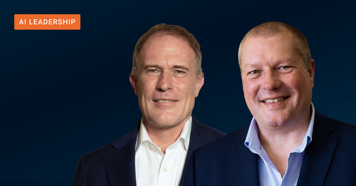 v. li.: Dr. Dorian Selz, Executive Deputy Chairman, und David Clarke, CEO, von Squirro (Die Bildrechte liegen bei dem Verfasser der Mitteilung.)