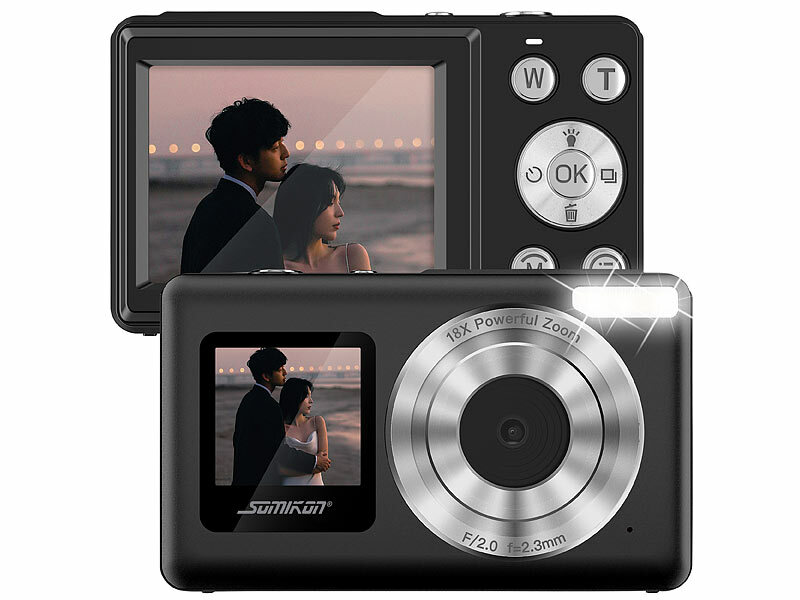 Somikon Full-HD-Digitalkamera, 4K interpoliert, 2 Displays, 18x-Digitalzoom, www.pearl.de (Die Bildrechte liegen bei dem Verfasser der Mitteilung.)