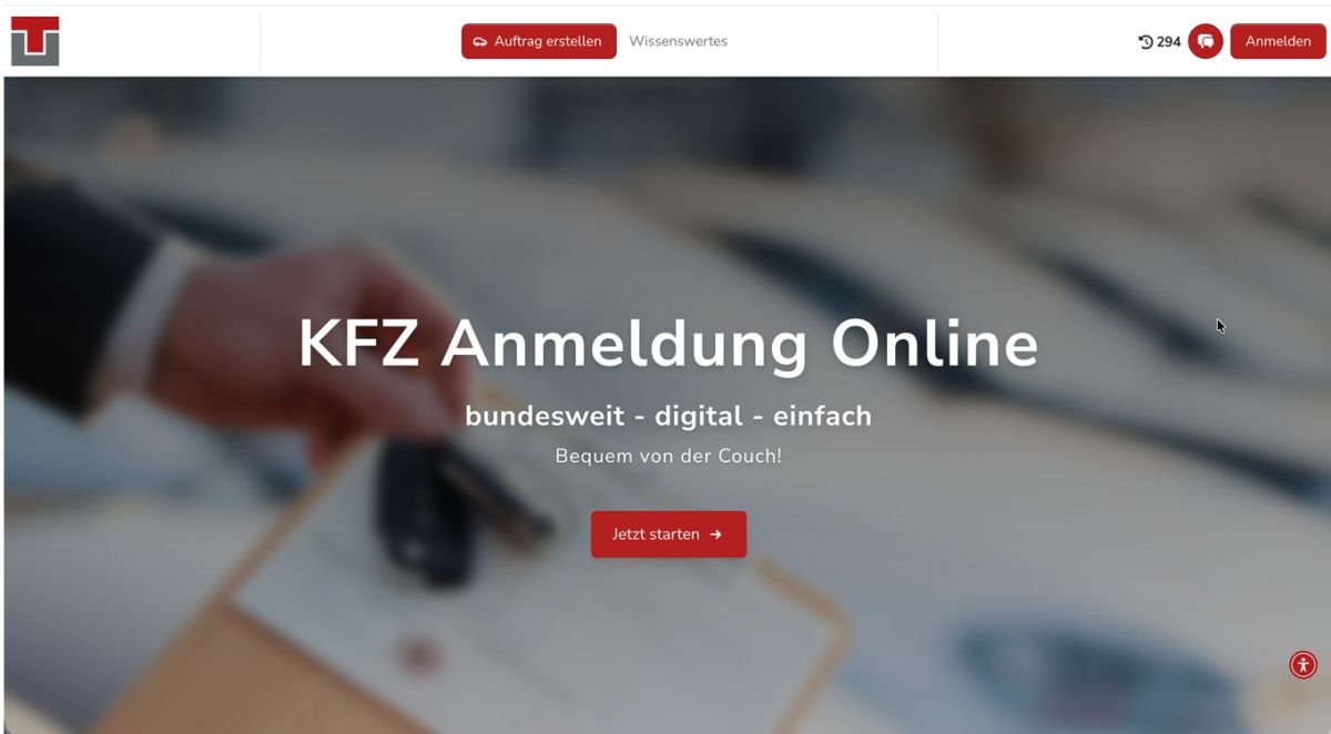 Das digitale Zulassungsportal T-Kfz.de (© AdNord GmbH)